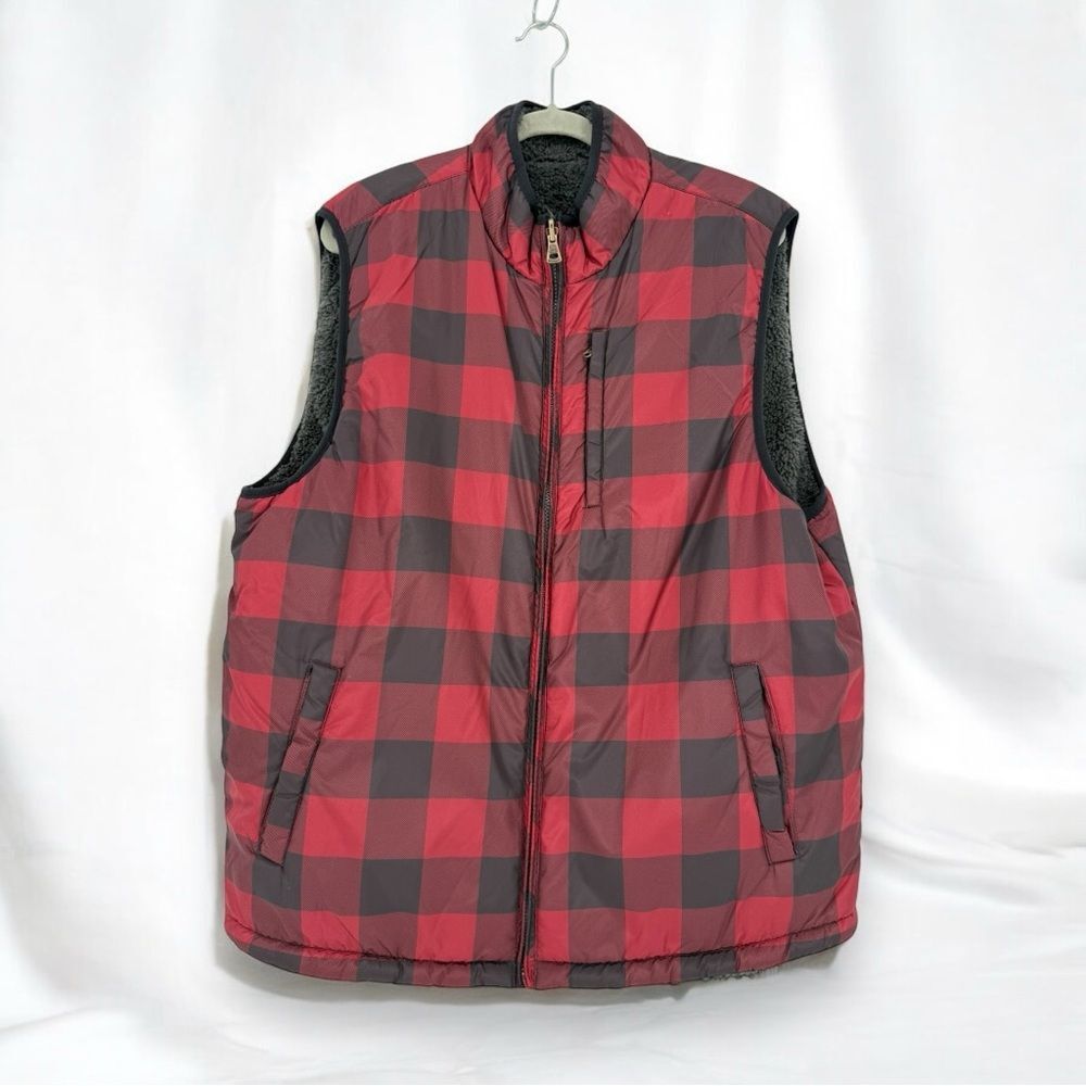 Weatherproof Buffalo Check Fleece Lined Vest, Men's Size XL Gorpcore Fall Winter